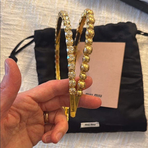 Miu Miu Gold Headband